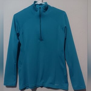 Patagonia Capilene 3 Women 1/4 Zip Baselayer Performance Sz S/M Blue Green
